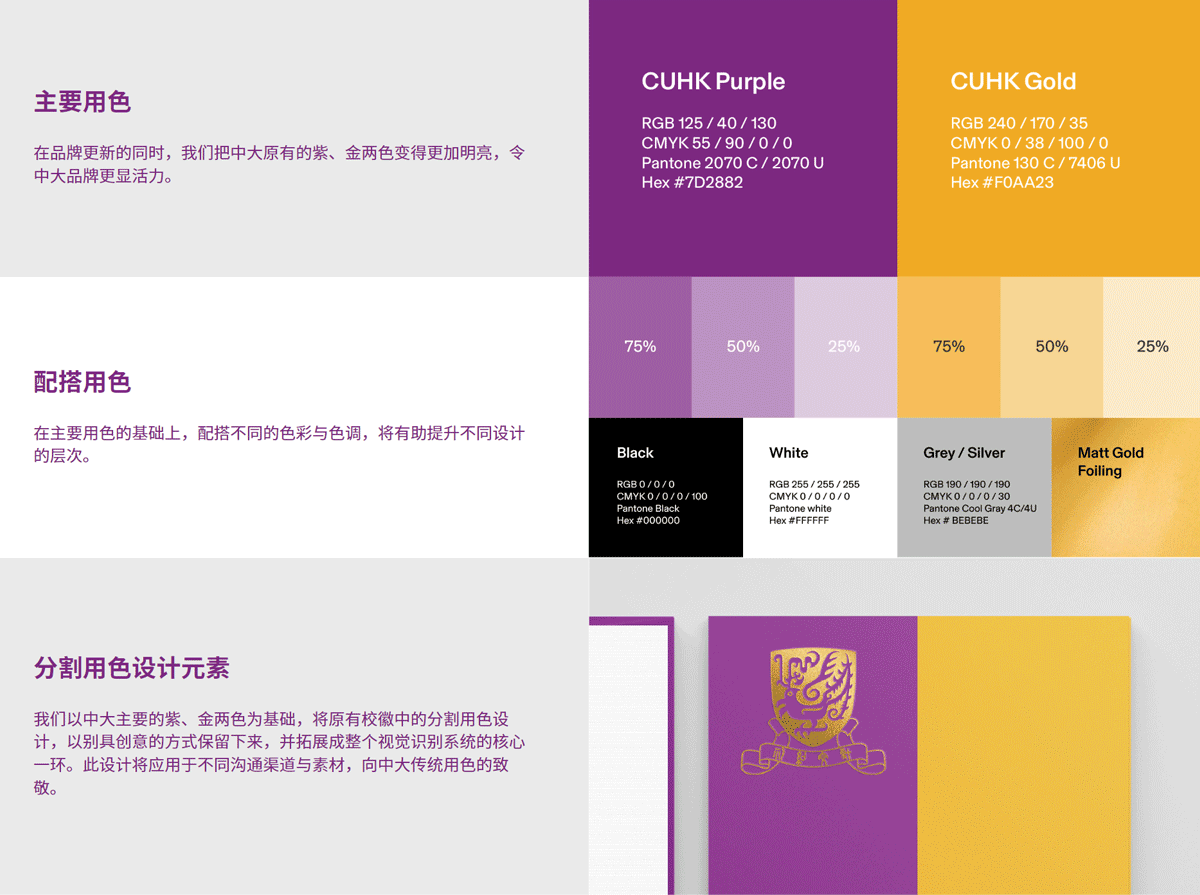 香港中文大學(xué)品牌形象升級(jí)色彩規(guī)范